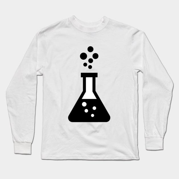 Bubbling Vial Chemicals Science Icon Long Sleeve T-Shirt by AustralianMate